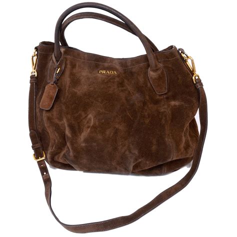 prada small suede purse|prada brown suede handbag.